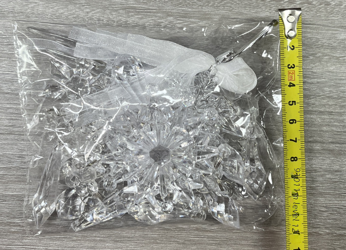 Haube Nei Chrëschtdekoratioun Chrëscht Äissträifen Transparent Schnéiflack Äisrand Acryl Äiscorn_voghion.com