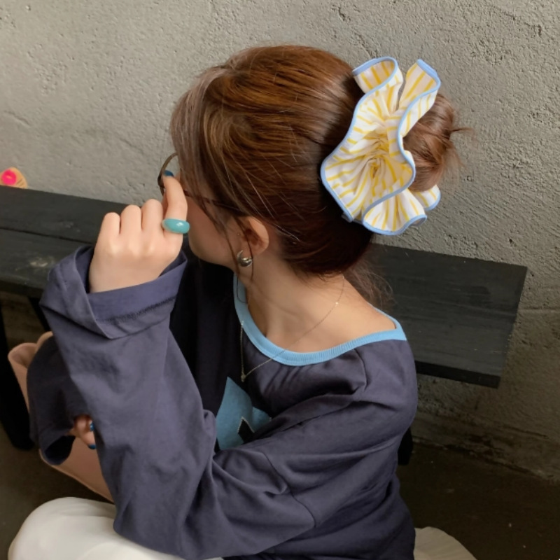 法式温柔大肠发圈潮流新款复古高端气质大肠圈护发高级感发饰头绳|undefined