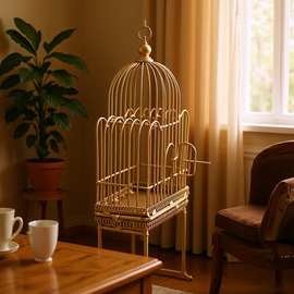 金属鸟笼铁制铁丝工艺品摆件鸟笼  铁线工艺鸟笼 工艺鸟复古家居