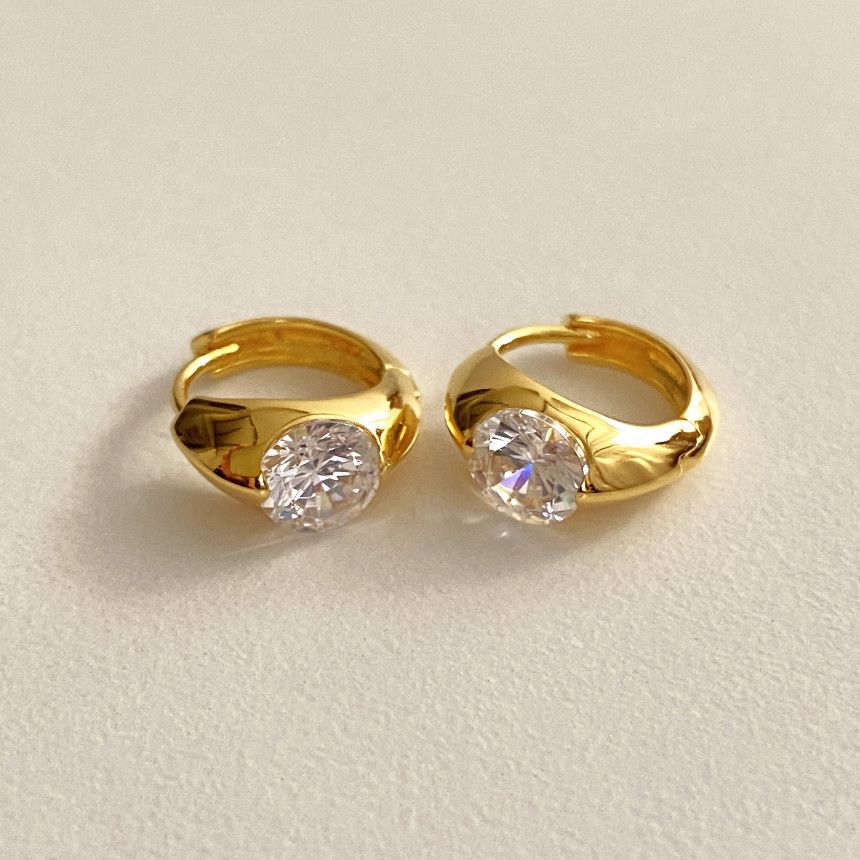 2g Weight 925 Sterling Silver Ear Needle Material 18K Gold Plated Plating Material Zircon Inlay Material Earrings Classification 1 Pair Quantity Daily Occasion 925 Sterling Silver Material Oval Pattern All Seasons Season Women's Gender Inlay Design Simple Style Style 1 Pair 18K Gold Plated 925 Sterling Silver Zircon 925 Sterling Silver Earrings Oval Earrings 14