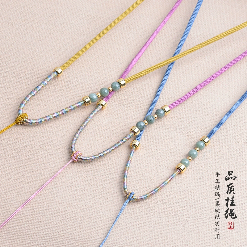 Регулируемый новый нефритовый кулон ручной работы из пчелиного воска, нефритовые украшения, цепочка для свитера с лямкой на шее для женщин, поставка оптом для мужчин