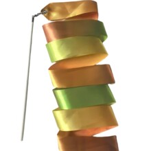 高级香槟渐变色艺术体操彩带龙丝带舞蹈彩带儿童玩具体操棒礼品带