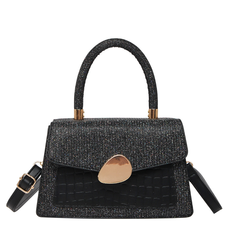 Hong Kong retro caramelo bolso de mujer 2025 moda nueva mochila de moda estilo extranjero cocodrilo empalme bolso pequeño