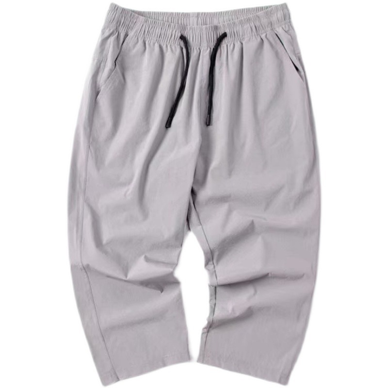 Seda del hielo recortada pantalones de los hombres 2022 verano delgada casual recortada playa al aire libre pantalones cortos deportivos