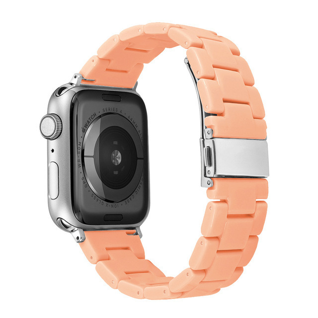 Aplicable a Huawei Samsung tres correa de reloj de plástico arco iris sólido correa de reloj de plástico Apple iwatch