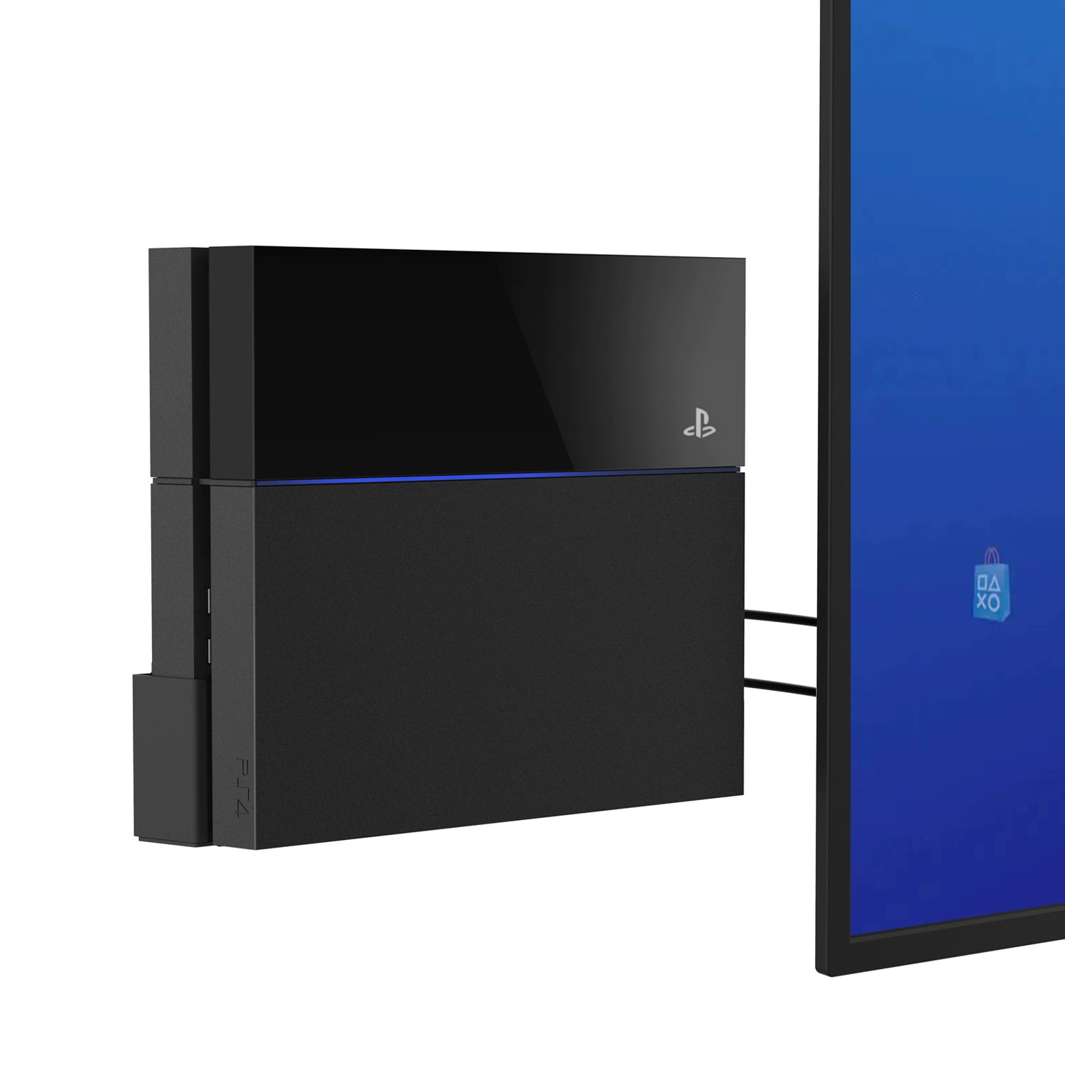 Кронштейн для настенного крепления старой оригинальной консоли PS4 с металлическими передней и задней сторонами, который можно использовать для установки аксессуаров к игровой консоли, чтобы предотвратить их падение