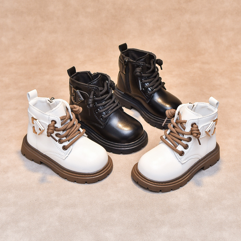 Παιδική μπότα Martin Britih για κορίτσια, φθινόπωρο και χειμώνας 2024, νέα μόδα, από δέρμα, για παιδιά, μεσήλικας._voghion.com