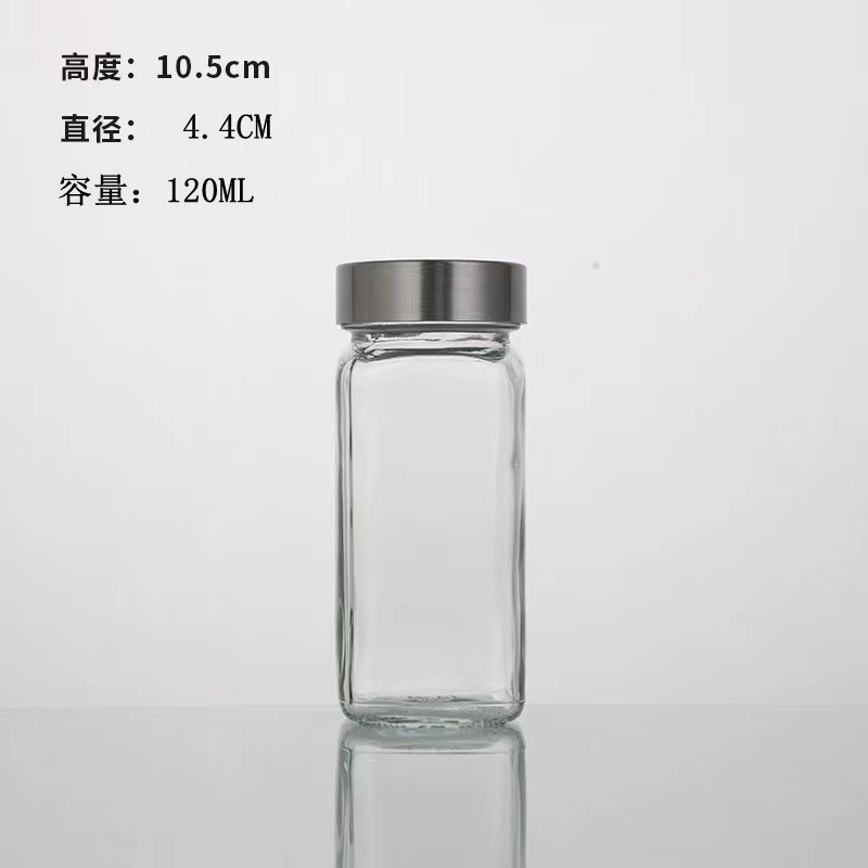 木盖调料罐烧烤香辛料玻璃调味瓶厨房餐厅相思木玻璃撒料罐跨境|undefined