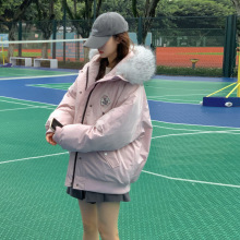 短款大毛领羽绒棉服女2025冬季新款宽松显瘦派克服加厚棉衣外套