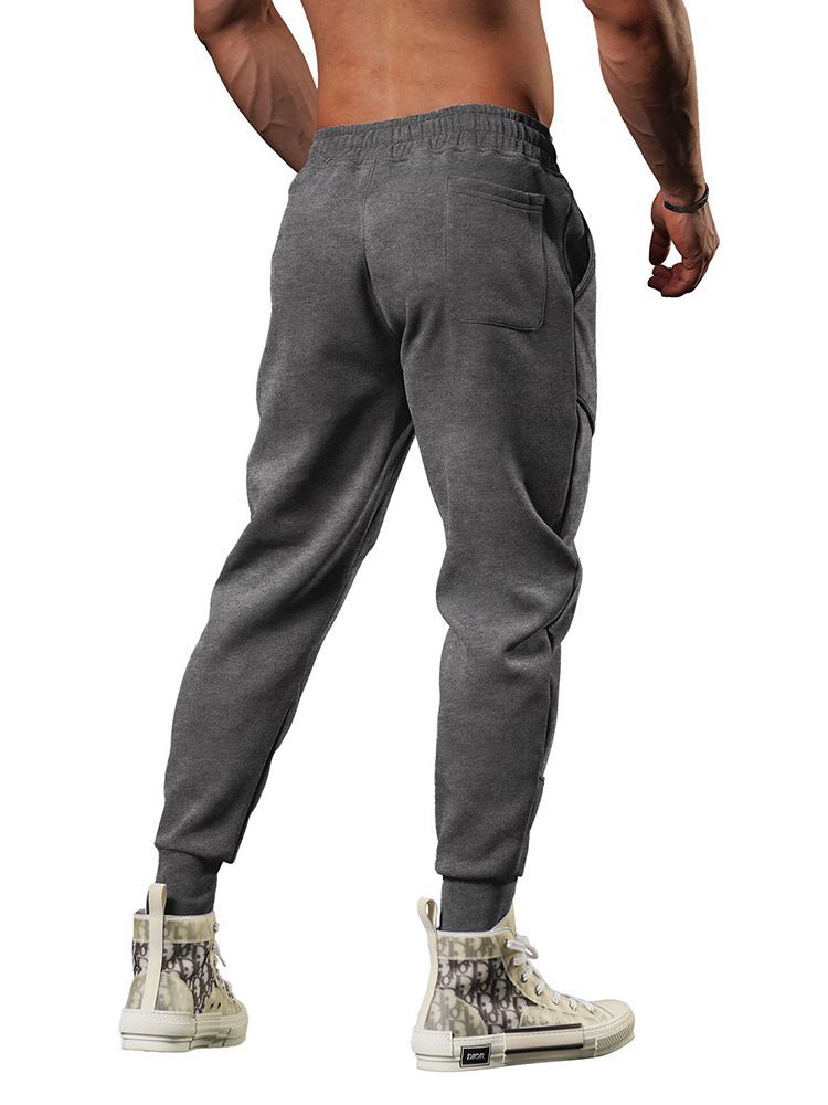 Pantalones deportivos casuales para hombre, estilo europeo y americano, con forro polar, largo nueve décimos, deportivos, para uso diario, al aire libre, nuevo estilo, en stock, 2023