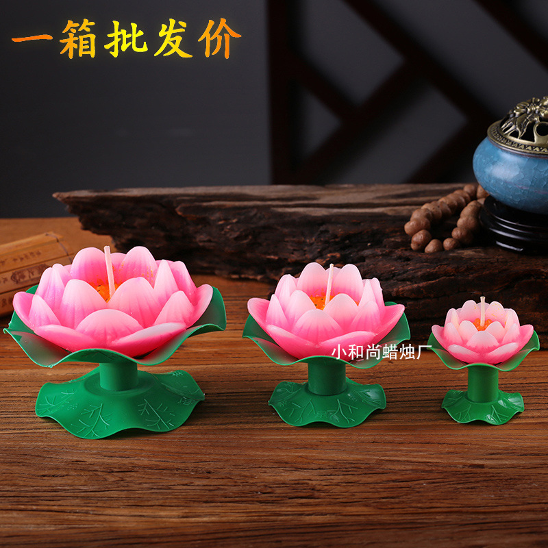 Little monk lotus lamp candle lotus candlelight lotus lamp for Buddhist red water floating, but also wish the manufacturer 3