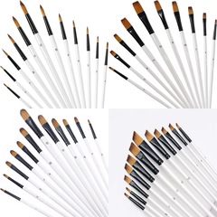 クロスボーダー12本セットの油絵ペン、平頭、丸頭、斜め頭、先