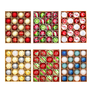 Christmas Ball Hand-Painted Balls 6cm 20 Combination Painted Balls Christmas Decorations Christmas Tree Decoration Balls Carton