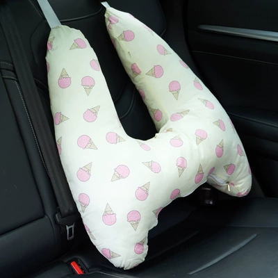 Seat belt shoulder pad, Children's car seat belt - ice-cream-removableupgrade-linercotton-breathable-5566cm