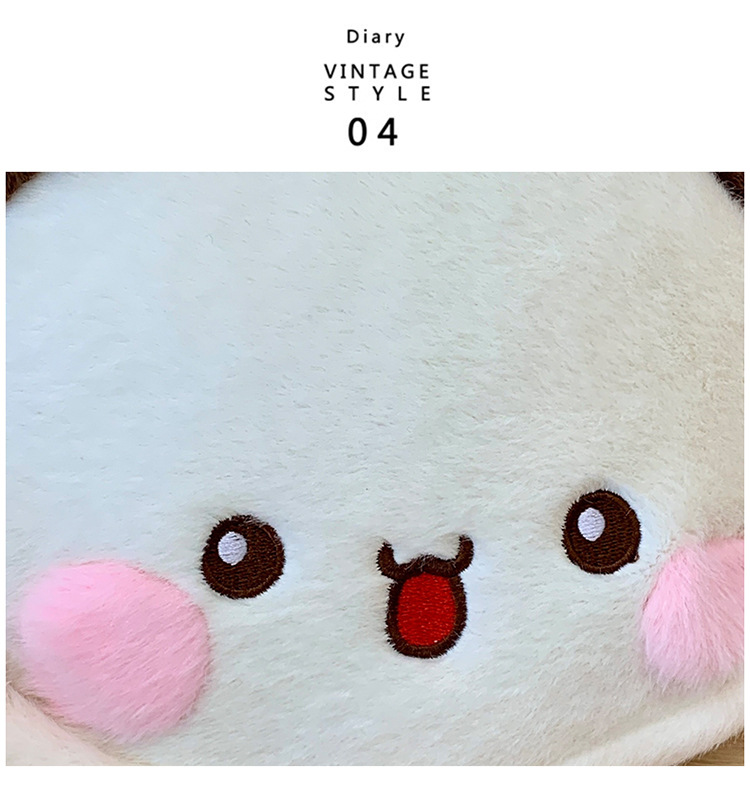 Korean version cute plush bear single-shoulder bag 2024 New style soft and sweet girl toy bag coin purse single-shoulder crossbody bag Specification drawing