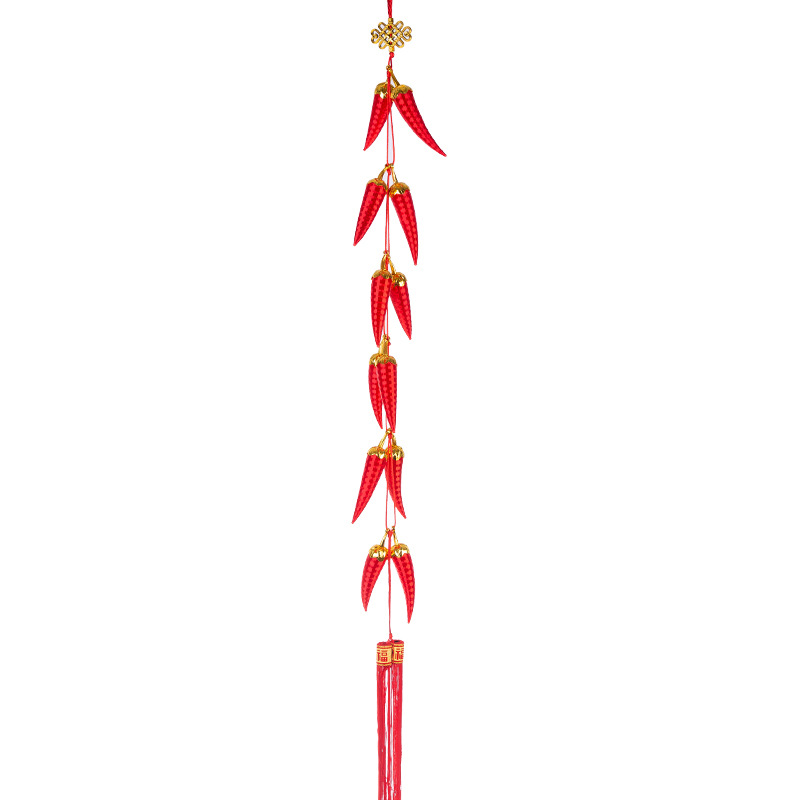 Nuevo estilo de boda feliz chile rojo string decoración colgante de mudanza de casa nueva casa artículos auspiciosos colgante de vacaciones