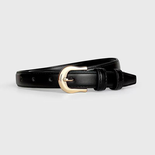 Minimalist versatile small leather belt for women, denim waist belt, belt, Instagram style, Korean version, thin retro decorated dress, suit