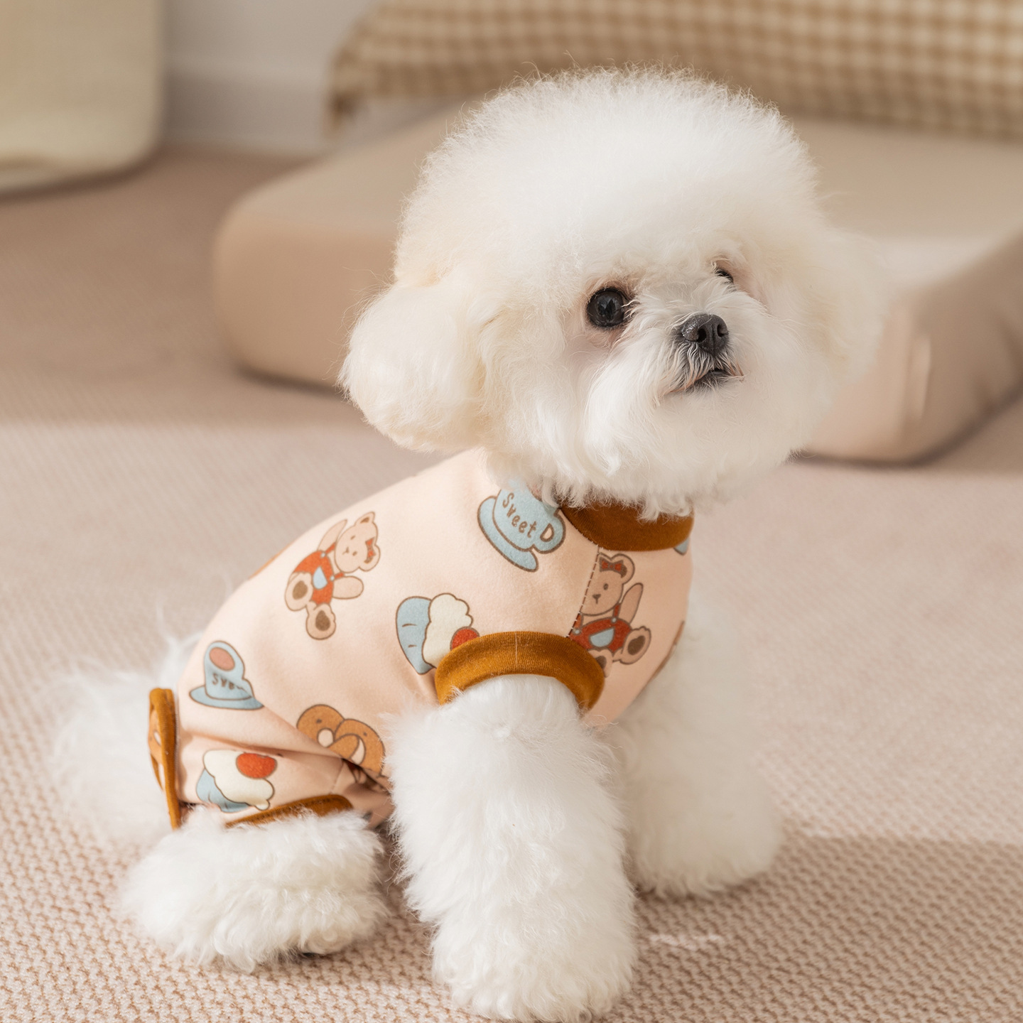 Otoño y invierno ropa de mascotas bolsa de ropa de casa abrigo abrigo abrigo abrigo cómodo abrigo esterilización ropa de perro image 3