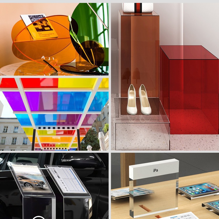 厂家DIY彩色亚克力板展示盒手办透明防尘罩服装店展示陈列台