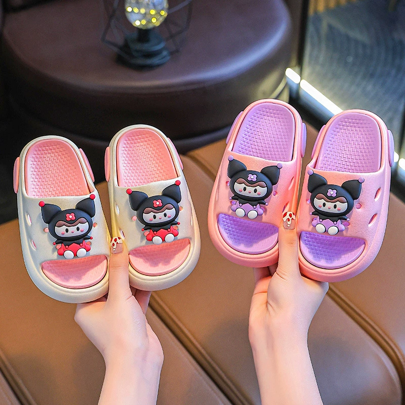 Детские летние тапочки 2025 года, новые мультяшные, для девочек и мальчиков, домашние, нескользящие, из ЭВА, открытые