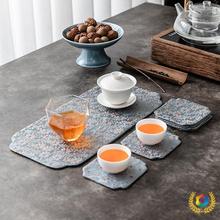 ✅在瓷禅意中式织锦刺绣茶席 棉麻布艺桌旗茶道杯垫泡茶垫功夫茶