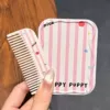 Pink sticker kt [makeup mirror + same style comb]