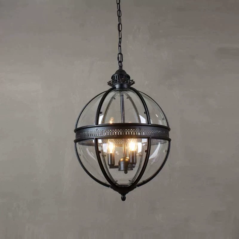  retro glass ceiling lamp for hotel for bedroom for living room, American style not translated