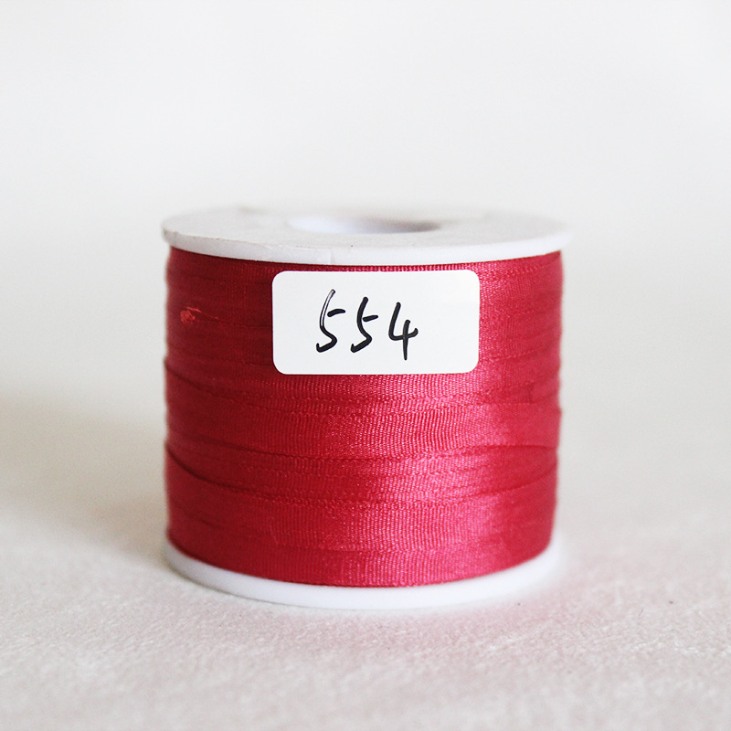 4 mm DIY mano cinta de seda flotante cinta de embalaje rosa cinta de color negro Ling Miao material de cinta para el cabello