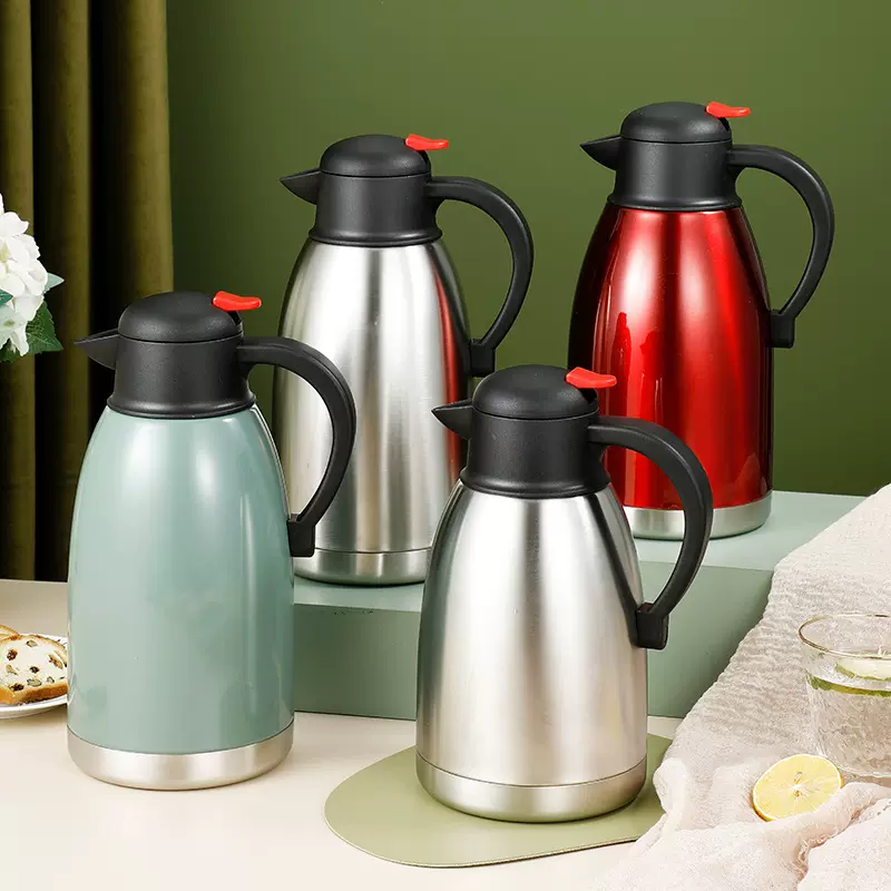 厂家批发鹰嘴家用开水壶不锈钢保温壶大容量双层真空保温瓶热水瓶