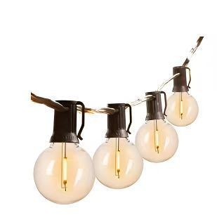 Cadena de luz de alto voltaje G40 explosiva transfronteriza Amazon camping impermeable al aire libre decoración de fiesta de Navidad cadena de luz solar