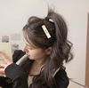 Acrylic sophisticated advanced hairgrip with letters, bangs, french style, Chanel style, high-quality style