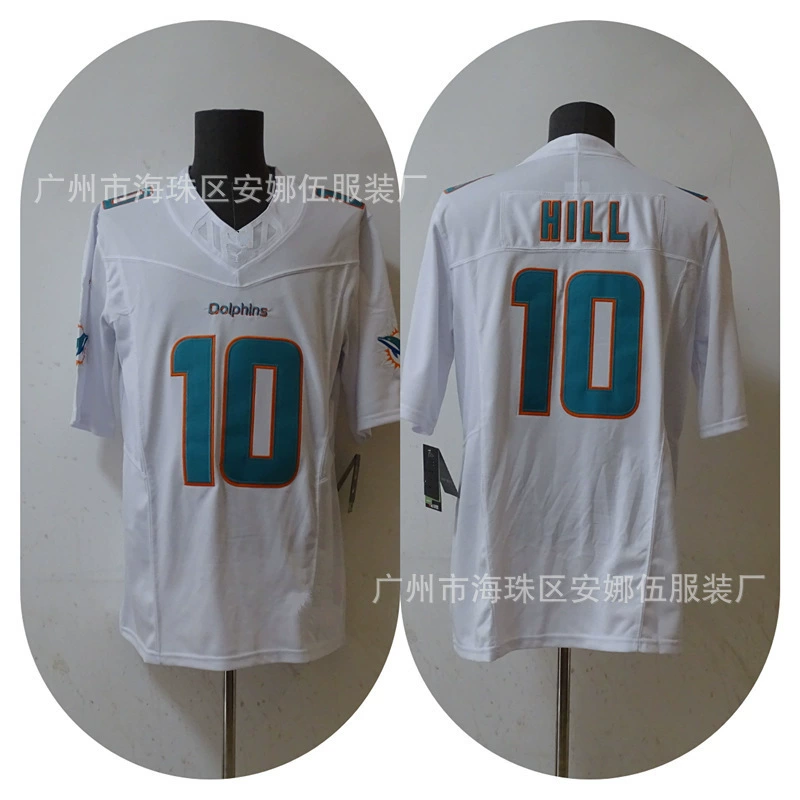 2023 New Legend Джерси для регби третьего поколения Dolphins Dolphins 10 # Футболка с вышивкой HILL team