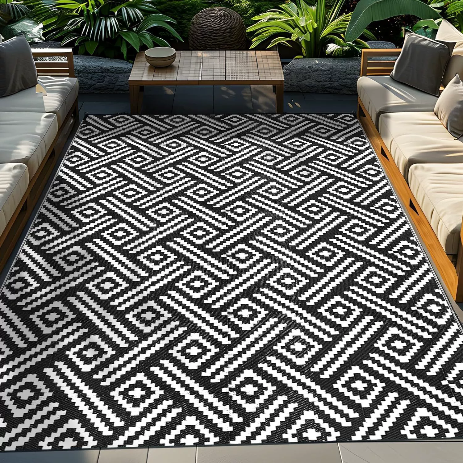 Wear-resistant beach carpet for camping, boho style