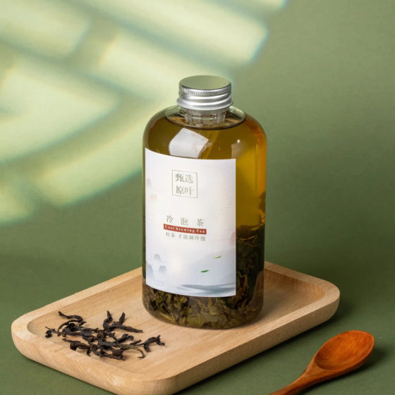 350ml glass cold tea bottle Naixue cold extract bottle tea bottle beverage bottle flower juice with tea filter red milk tea bottle