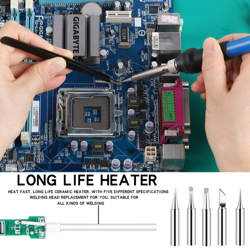 Cross-border adjustable temperature electric soldering iron soldering tool kit 110V European and British regulations 220V936 soldering iron 60W manufacturer