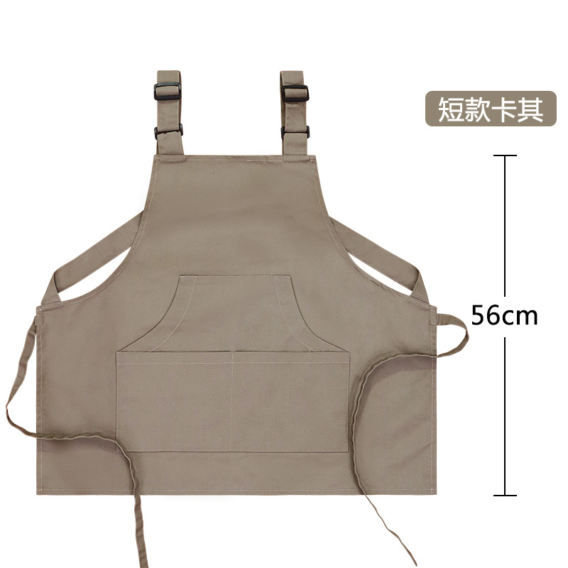 Moda transfronteriza simple delantal de lona barbacoa restaurantes corte de pelo café hotel camarero ropa de trabajo delantal de cocina