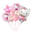 9PCS, набор с розовым платьем KT-кошечка