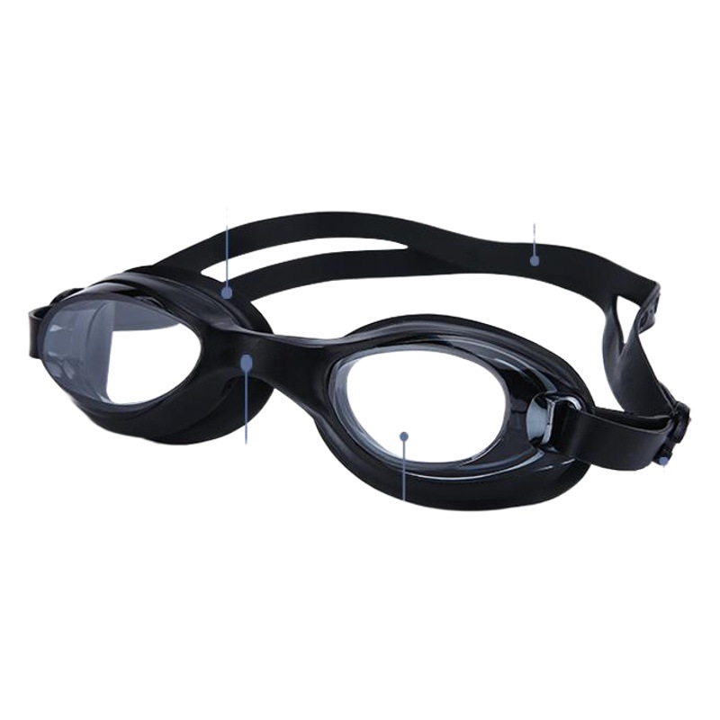 Gafas de Natación de Competición Modelo 1800 de Policarbonato Antivaho con Tapones para Oídos