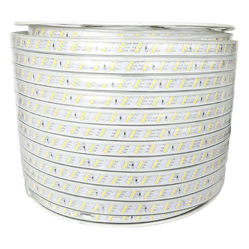 2835 световая полоса наклонная трехрядная 180 свет 220 В высоковольтный светодиодный патч Гибкая световая полоса IP65 Водонепроницаемая световая полоса