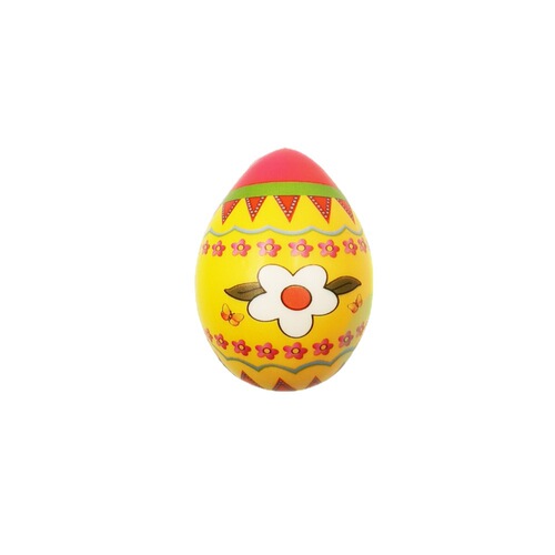 Cross-border hot selling new Easter egg PU egg ball decompression toy pu foam ball color printed egg ball