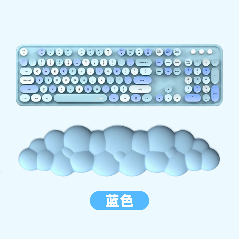 Nuevo producto transfronterizo, teclado de nube, reposamanos, reposamanos, cuero, escritorio antideslizante, soporte de muñeca para mecanografía de oficina, reposamanos para teclado