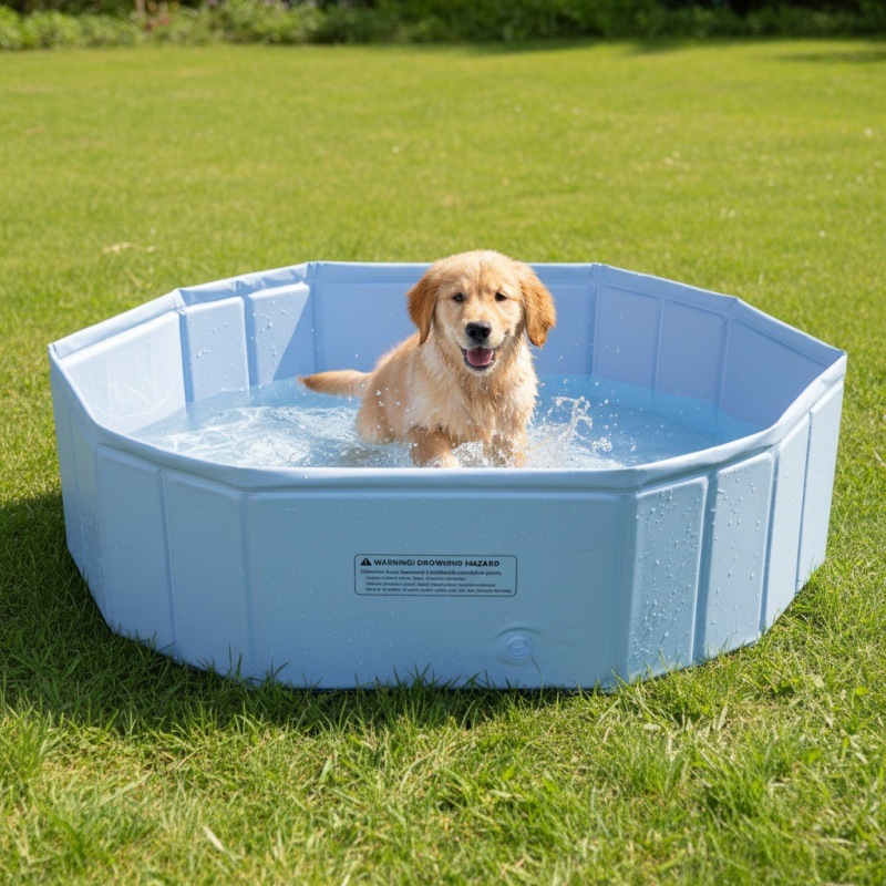New Cross-Border Pvc Pet Pool, Foldable Dog Bathing Pool, Swimming Pool, Dog Water Pool, Pet Bathing Basin