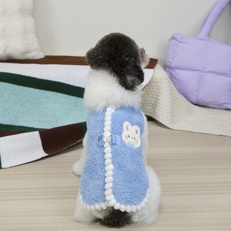 宠物服装小型犬狗衣服猫咪秋冬保暖舒适新款批发25雪尼尔绒背心|undefined