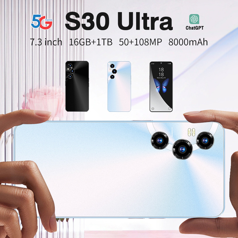 New explosions cross-border S30Ultra spot 7.3 inch 4G Android 3+64GB smartphone manufacturers on behalf of foreign trade