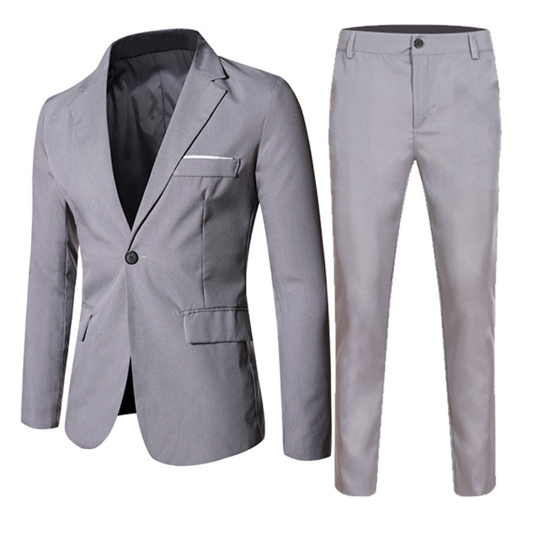 Traje de hombre de negocios casual de dos piezas traje formal estilo coreano SLIM-Fit dama de honor novio vestido de novia traje de hombre
