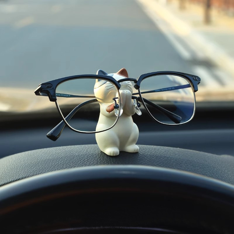 Multifunctional Car Glasses Holder, Funny Car Dashboard Storage Box, Car Sunglasses Clip, Card Holder