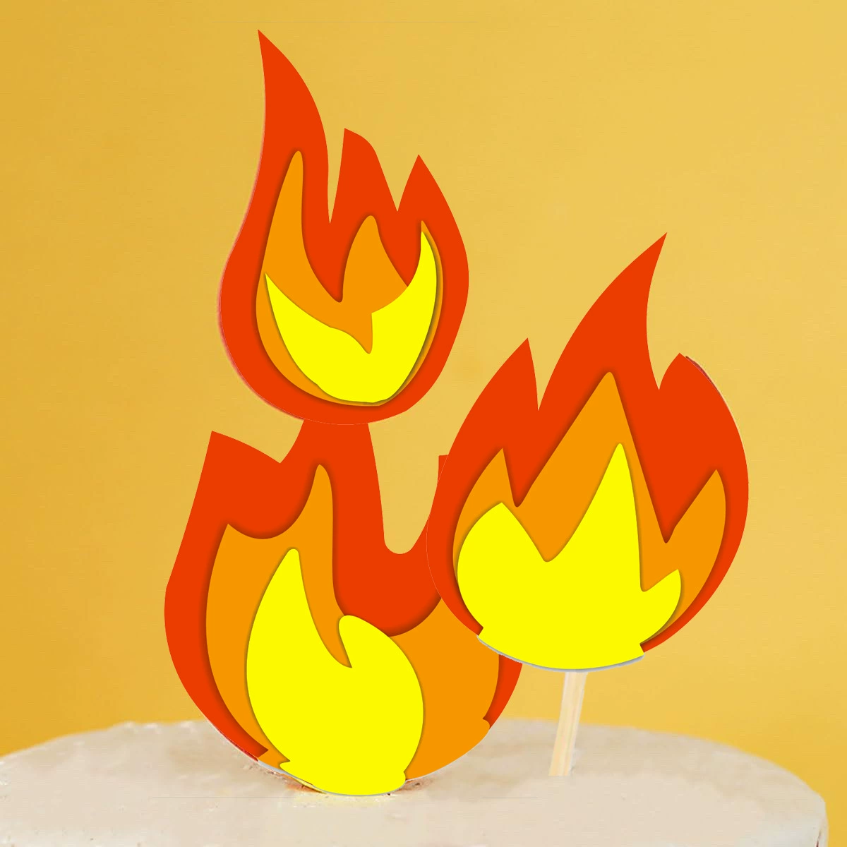 Трансграничный спот пожарный тема торт плагин украшения героя пожаротушения пламя плагин