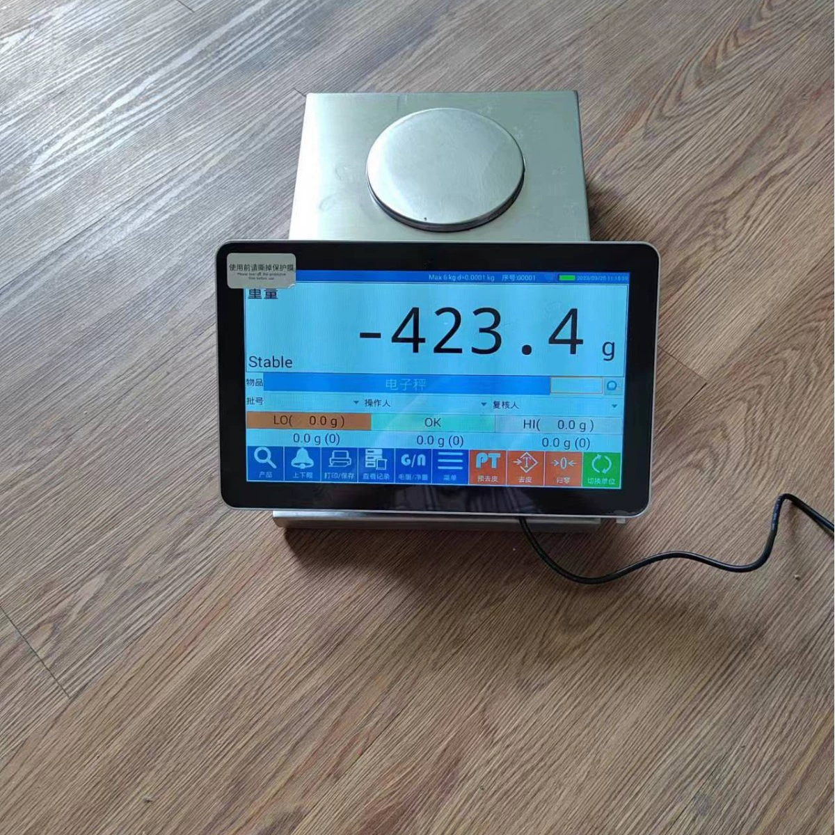 Интеллектуальные электронные весы с данными Управления взвешиванием с программным обеспечением для управления фоном 1000G/0,01G 200