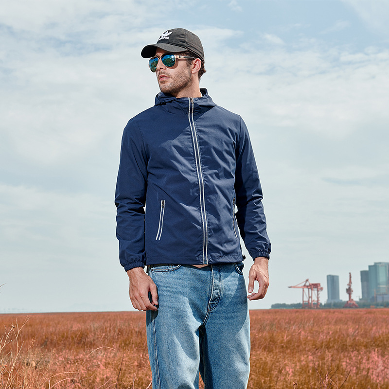 Jacket for Mountaineering and Hiking, Zippered, Windproof, Autumn and Winter Hooded Coat, Warm, Casual, Versatile, Sports and Leisure Style
