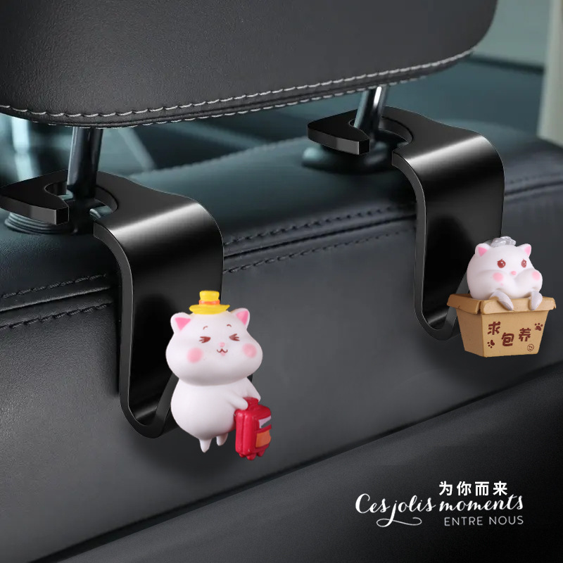 Gancho de coche de anime tridimensional de dibujos animados gancho de coche gancho de asiento multifuncional asiento lindo de dibujos animados para niñas